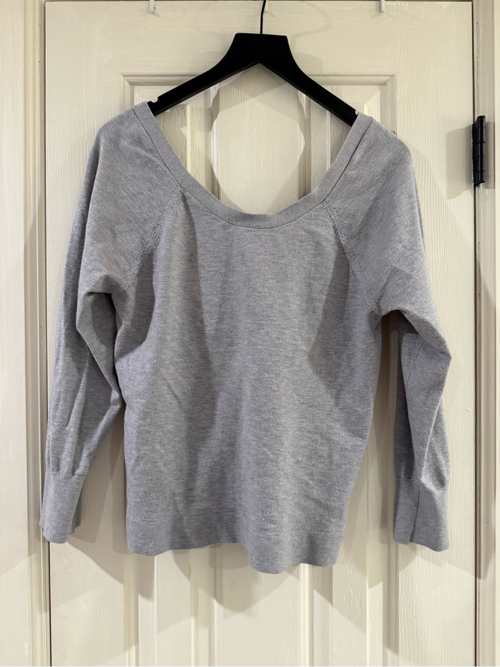 Victoria's Secret Gray Scoop Neck Knit Top